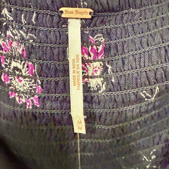 Free People Floral Jumpsuit - Navy and Pink - Picture 6 of 6